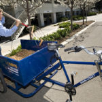 Pedal Truck for campus landscaping on college campus, UC Davis